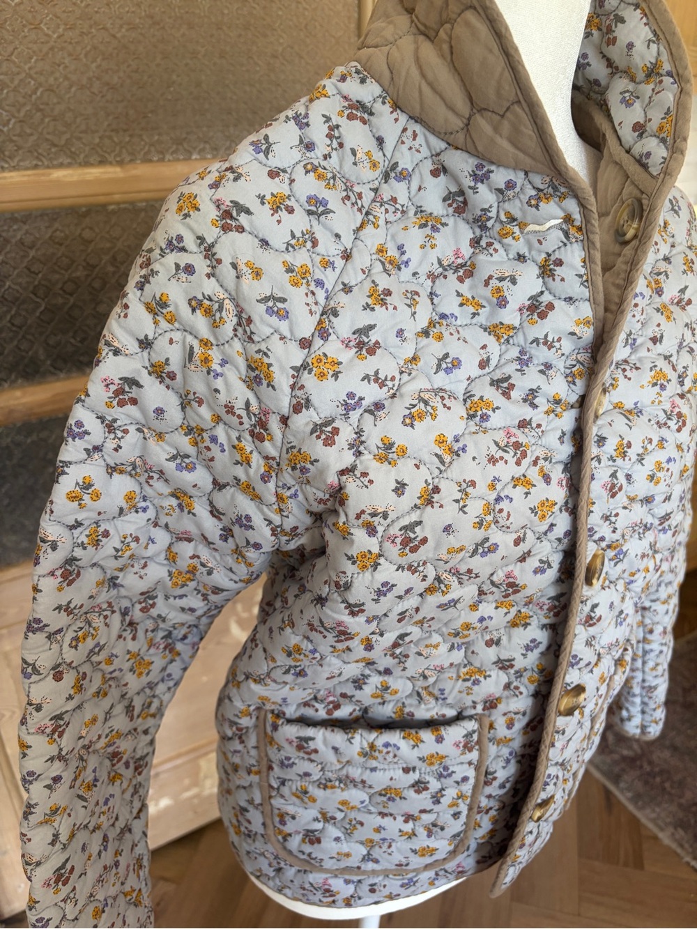 Anthropologie Mable cottage-core quilted ditzy floral jacket Small cotton - Picture 3 of 9
